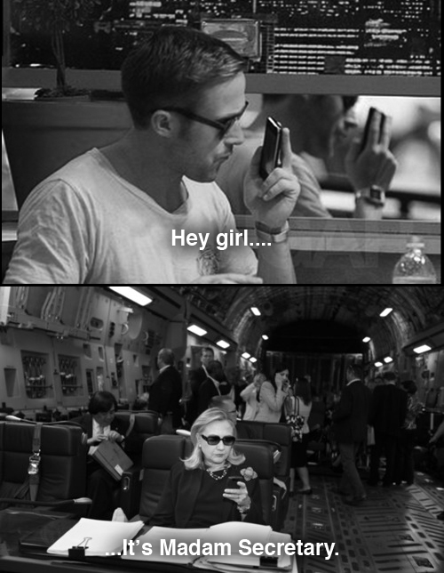 Ryan Gosling texts Hillary Clinton