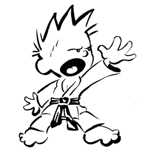 Kung Fu Calvin, fan art by John Kimball