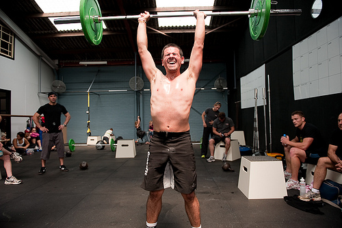 Military Press at CrossFit Wollongong Open Day Affiliate Meet Kane Str