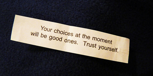 trust yourself, The Shifted Librarian fortune cookie