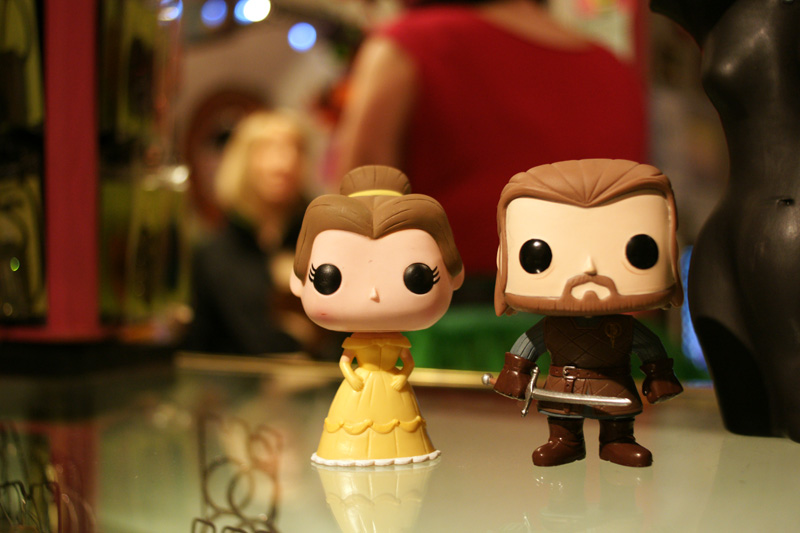 Funko Pop! Toys, Belle from Beauty & the Beast and Ned, the Hand of the King, from Game of Thrones